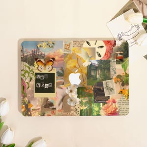 Green Fresh Cure Collage Pattern Aesthetic MacBook Protective Case for MacBook Air 15/13,Pro 16/15/14/13,Ret 15/13,Apple Laptop Sleeve Cover
