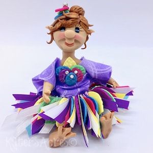 Gently Posable FAIRY Doll Girl Mixed Media Figurine image 1