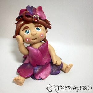 Polymer Clay Petal Fairy Figurine