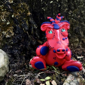 Polymer Clay Dragon &#39;Rider&#39; - Limited Edition Handmade Collectible
