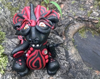 Polymer Clay Galaxy Dragon 'Whirlpool' - Limited Edition Handmade Collectible