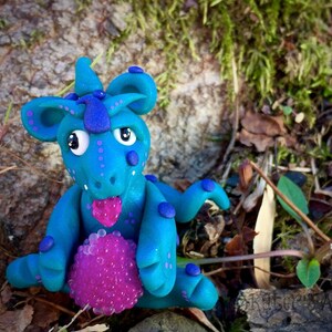 CHRISTMAS Polymer Clay Dragon GUMDROP Series - Limited Edition Christmas Holiday Collectible