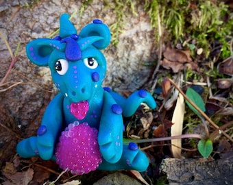 CHRISTMAS Polymer Clay Dragon GUMDROP Series - Limited Edition Christmas Holiday Collectible