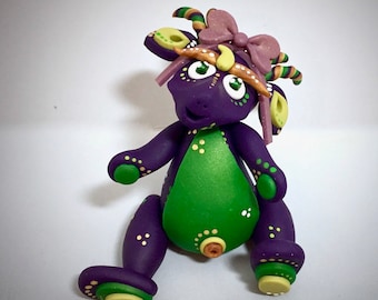 Polymer Clay Dragon 'DROOPY' - Limited Edition Handmade Collectible