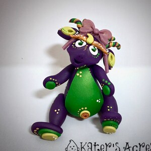 Polymer Clay Dragon &#39;DROOPY&#39; - Limited Edition Handmade Collectible