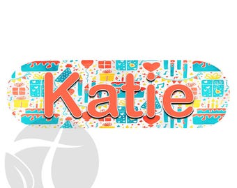 BIRTHDAY - Watercolor Feeding Tube Pump Sticker for Infinity Pump - Choose from 6 Designs - Made to Order - Customizable with Name