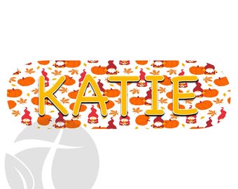 FALL GNOMES - Feeding Tube Pump Sticker for Infinity Pump - Choose from 3 Designs - Made to Order Customizable with Your Name