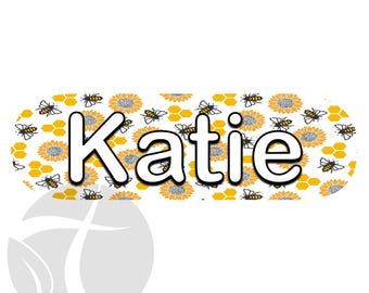 BUMBLE BEE - Watercolor Feeding Tube Pump Sticker for Infinity Pump - Choose from 5 Designs - Made to Order - Customizable with Name