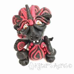 Polymer Clay Galaxy Dragon 'Whirlpool' Limited Edition Handmade Collectible image 2