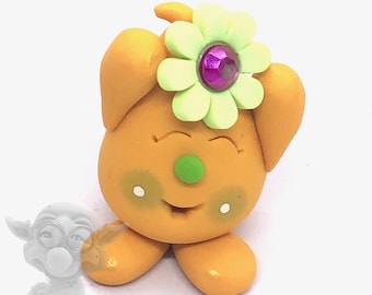 Flower Parker© - Polymer Clay Character Figurine - Lime Green
