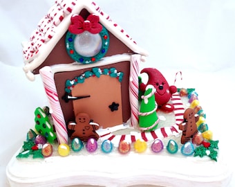 Parker's Christmas Gingerbread House - Polymer Clay Decoration