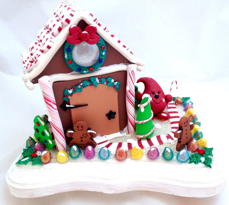 Parker's Christmas Gingerbread House  Polymer Clay image 1