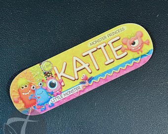 HALLOWEEN MONSTERS - Holiday Feeding Tube Pump Sticker for Infinity Pump - Customizable with Your Name - Made to Order - 2 Designs!