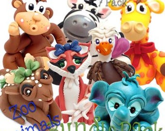 Polymer Clay ZOO ANIMALS BUNDLE Pack of Tutorials by Katie Oskin of KatersAcres