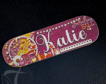 Fall Colors & Animals - COLOR ME FALL - Autumn Feeding Tube Pump Sticker for Infinity Pump - Customizable with Your Name - Made to Order