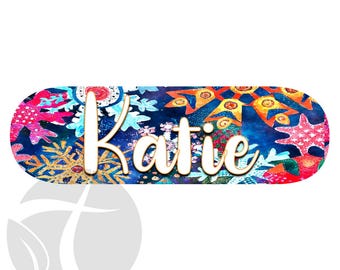 Boho WINTER SNOWFLAKES VARIETY - Feeding Tube Pump Sticker for Infinity Pump - Choose from 4 Designs - Made to Order Customizable with Name