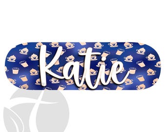 COFFEE LOVERS VARIETY - Feeding Tube Pump Sticker for Infinity Pump - Choose from 5 Designs - Made to Order Customizable with Your Name