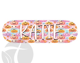 PASTEL PUMPKINS HALLOWEEN Feeding Tube Pump Sticker for Infinity Pump - Choose from 4 Designs - Made to Order - Customizable with Your Name