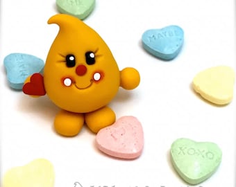 Valentine's Day Parker Figurine - Polymer Clay Character Figurine