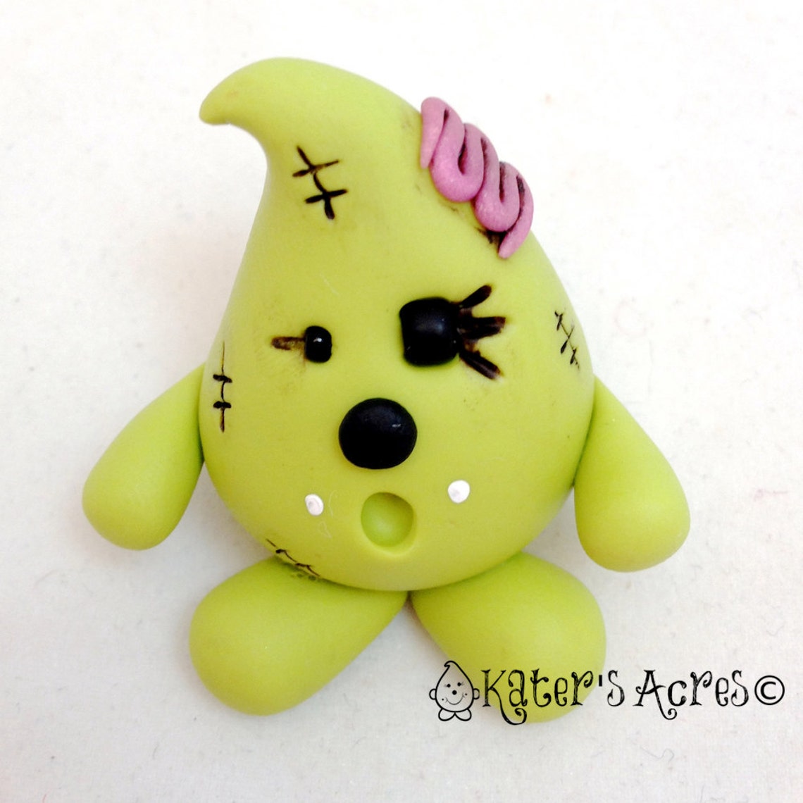 Zombie PARKER Figurine Polymer Clay Whimsical Character Figure Etsy
