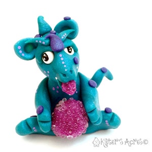 CHRISTMAS Polymer Clay Dragon GUMDROP Series Limited Edition Christmas Holiday Collectible image 2