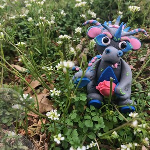 Polymer Clay Flower Dragon &#39;Tulip&#39; - Limited Edition Handmade Collectible