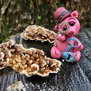 Polymer Clay STEAMPUNK PIG Figurine
