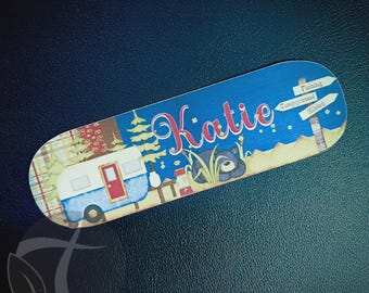 HAPPY CAMPER Feeding Tube Deluxe PUMP Sticker for Moog Infinity Pump - Customizable with Your Name - Made to Order