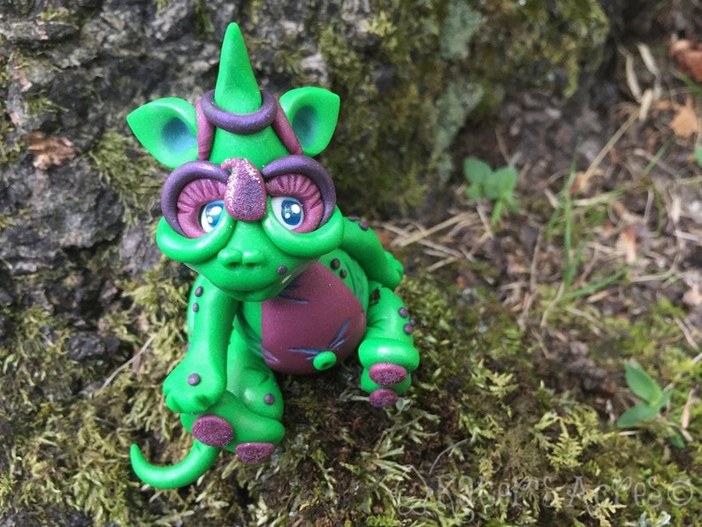 Polymer Clay Dragon 'PRECIOUS' Limited Edition Handmade Collectible image 1