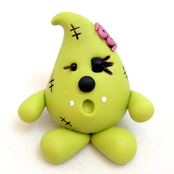 Zombie PARKER Figurine - Polymer Clay Whimsical Character Figure