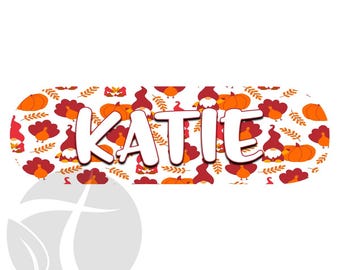 THANKSGIVING Fall VARIETY Feeding Tube Pump Sticker for Infinity Pump - Choose from 6 Designs - Made to Order - Customizable with Your Name