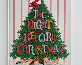 The Night Before Christmas illustrated by Gyo Fujikawa, 1961. Classic poem with sweet illustrations. Vintage hardcover.