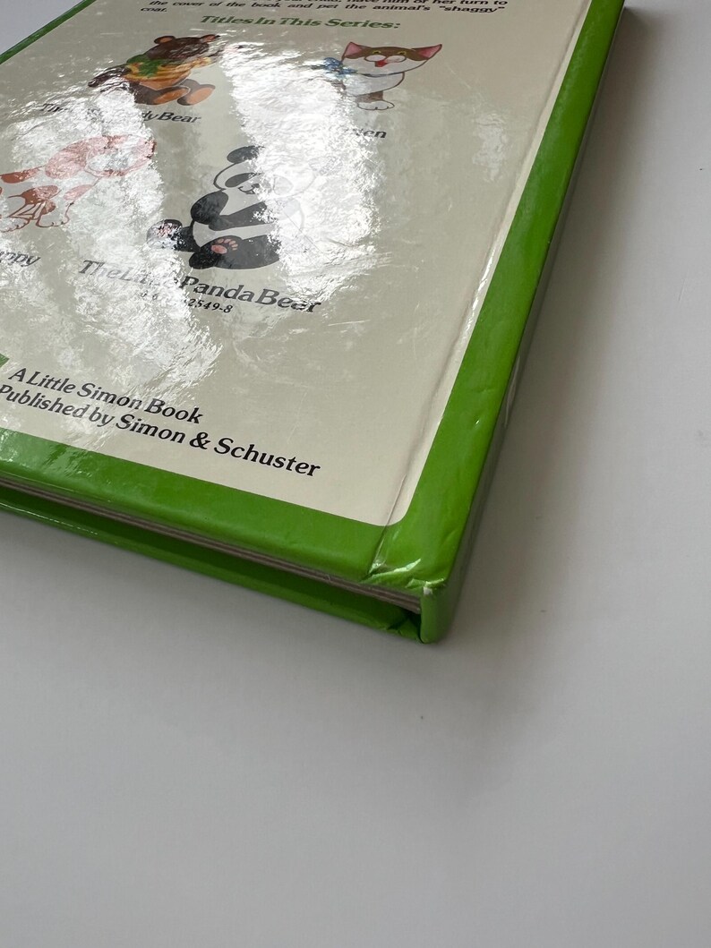May include: A children's book titled "The Little Panda Bear" with a green border. The cover features a panda illustration and other animal characters. Published by Simon & Schuster, part of the Little Simon series.