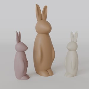 Easter Decor 3D Print File Easter Bunny STL 3D Print Cute Rabbit Decor Figurine Easter Gift