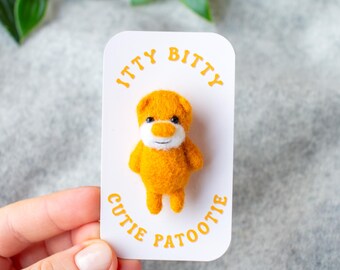 Broche de oso de fieltro – Pin de solapa de osito de peluche de fieltro con aguja