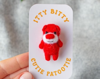 Broche de oso de fieltro – Pin de solapa de osito de peluche de fieltro con aguja