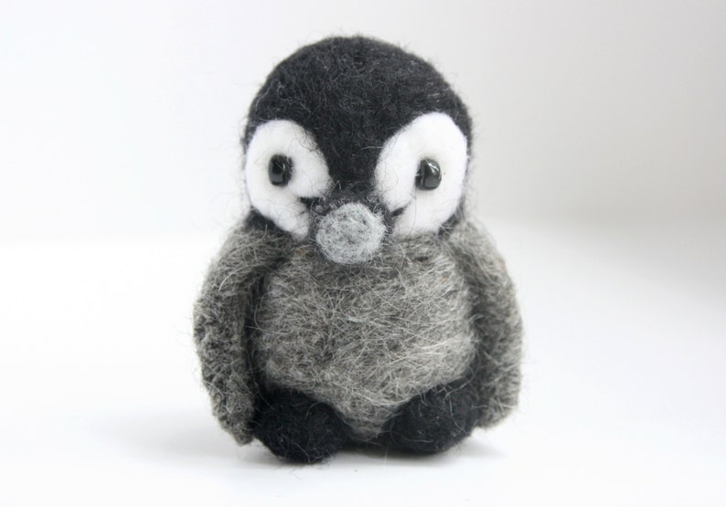 Felted baby penguin, Christmas gift image 1