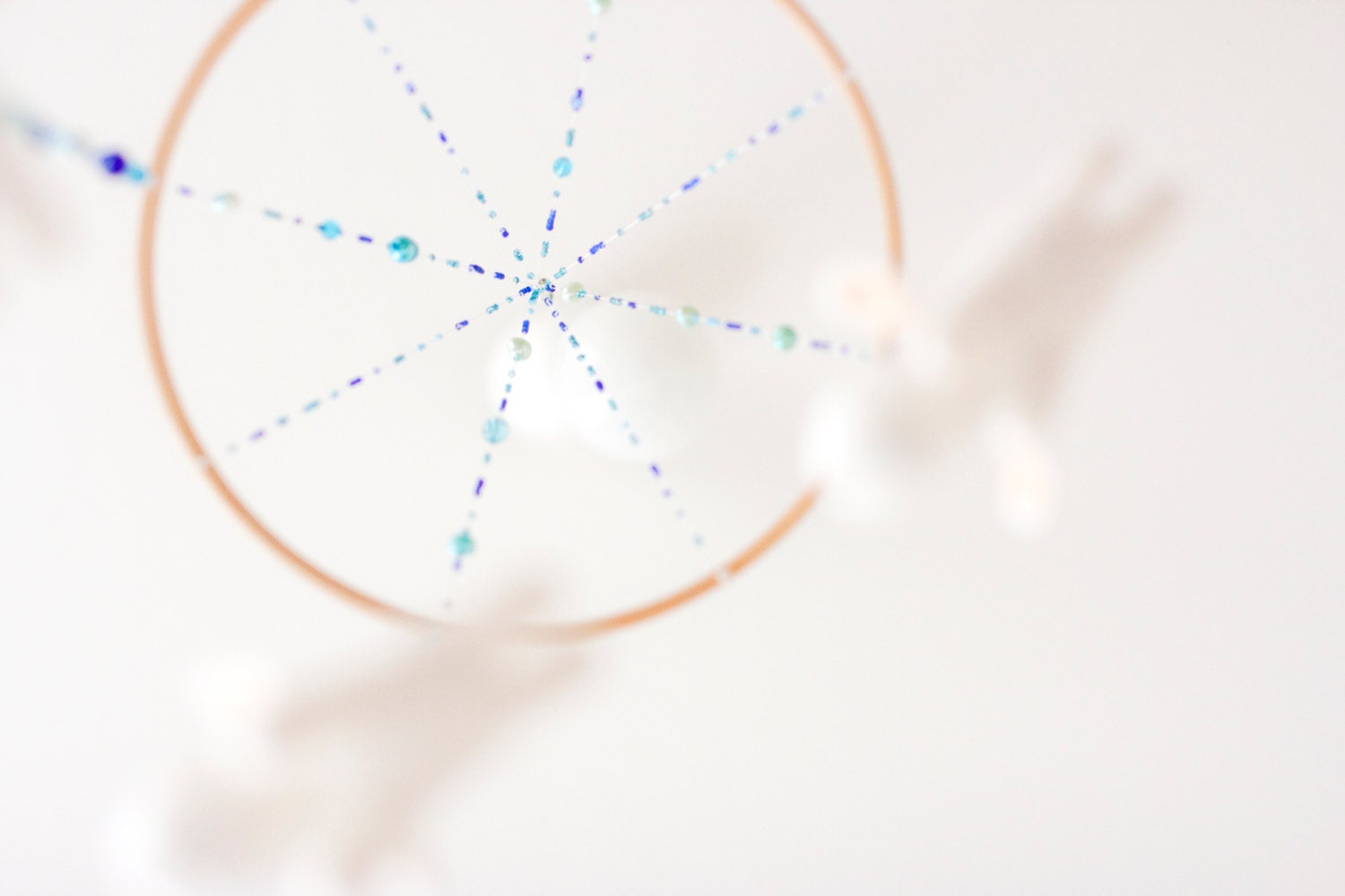 Mobile de Pépinière Bleue Pour Le Berceau Bébé, Décor d'animal