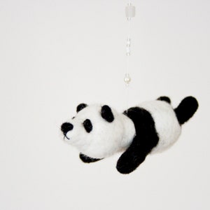 Nursery mobile, flying panda bear mobile, baby mobile image 3