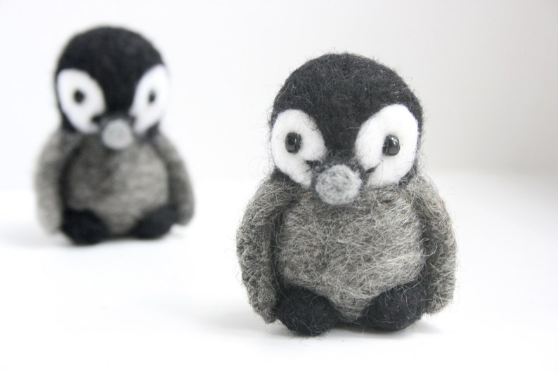 Felted baby penguin, Christmas gift image 2