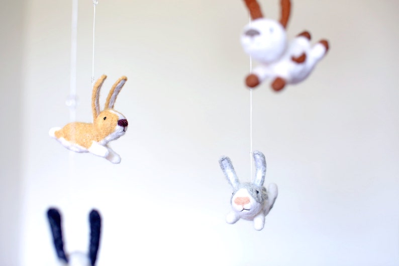 Bunny Crib Mobile Nursery Mobile for Babies Etsy