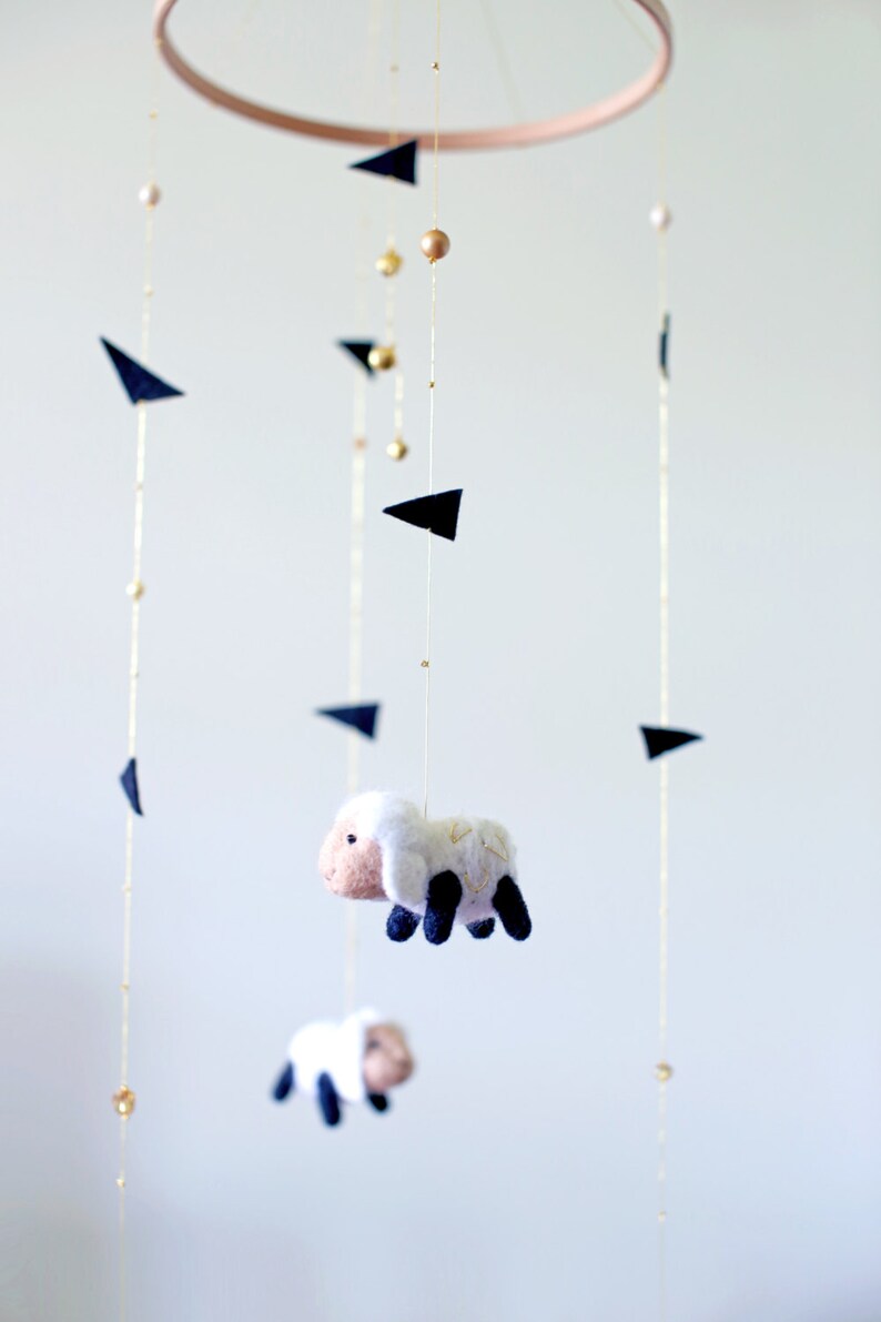 Baby Mobile Filz Mobile Schaf Mobile Baby Tier Mobile Etsy.de