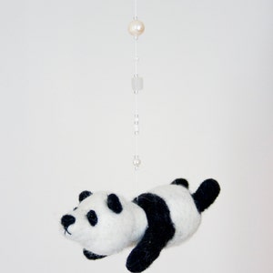Nursery mobile, flying panda bear mobile, baby mobile image 2