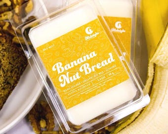 Banana Nut Bread Wax Melt: Organic Soy, Home Scented, Food Scent, Baked Goods