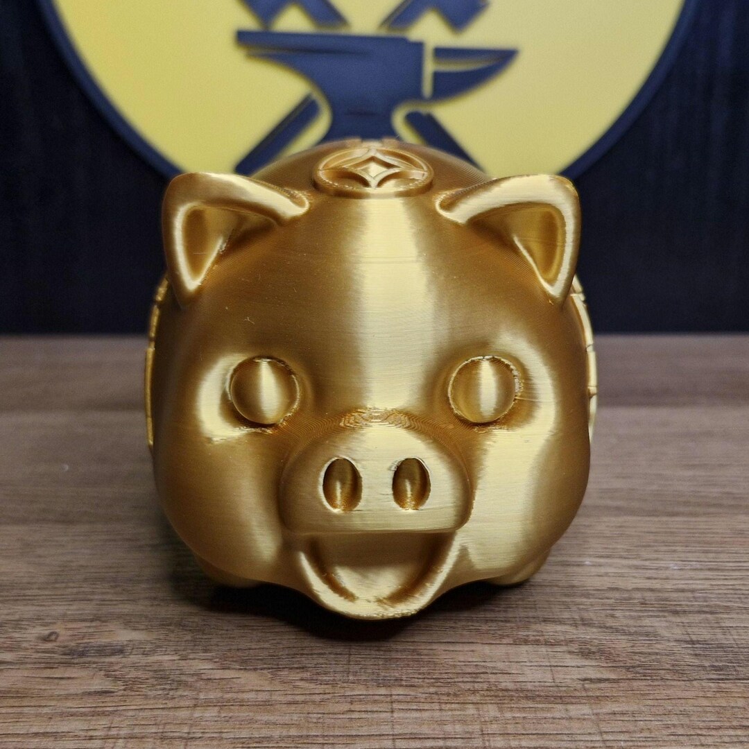 豚の貯金箱 金色 キティ ブタ ぶた 豚 貯金箱 ぶたの貯金箱 豚の貯金箱