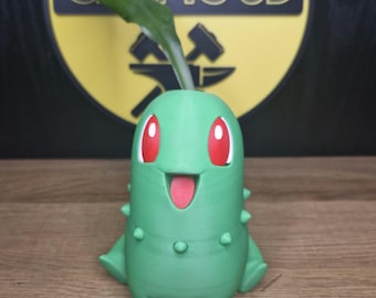 Grazioso vaso a forma di mostro verde per piante umide e asciutte