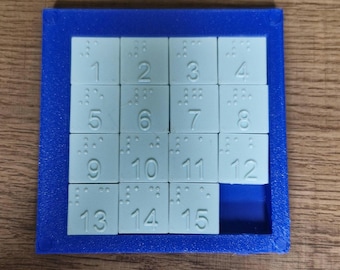 Braile 15 Number Slider Puzzle Tactile Game