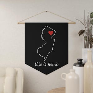Custom New Jersey Pennant: Artful Home State Decor
