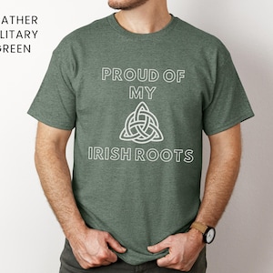 Irish Roots Celtic Knot Tee - St Patrick&#39;s Day Gildan Unisex T-Shirt
