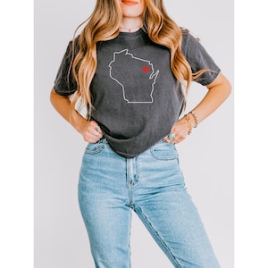 Custom Wisconsin Comfort Colors Boxy Tee, Wisconsin Tee, Chetek Wisconsin, Wisconsin Dells Svg, Hayward Wi, Chetek Wi, Ripon Wi, Loomis Wi